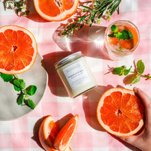 Load image into Gallery viewer, Grapefruit and mint soy candle