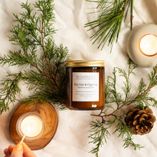 Load image into Gallery viewer, Dry Gin and Cypress hand poured soy wax candle