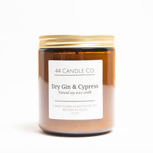 Load image into Gallery viewer, Dry Gin and Cypress hand poured soy wax candle
