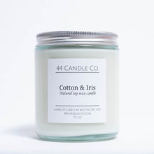 Load image into Gallery viewer, Cotton &amp; Iris Hand Poured Soy Candle
