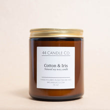 Load image into Gallery viewer, Cotton &amp; Iris Hand Poured Soy Candle
